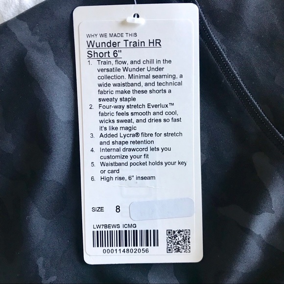 🍋 LULULEMON Wunder Train High Rise Short 6” SZ 8 - Picture 6 of 8